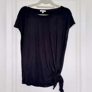 Max Studio Women's Side Knot Top - Black - Med.